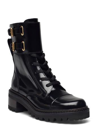 Mallory Ankle Boot Shoes Boots Ankle Boots Ankle Boot - Heel Svart See By Chloé