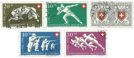 Schweiz 1950 - MICHEL 545/49 - Stemplet