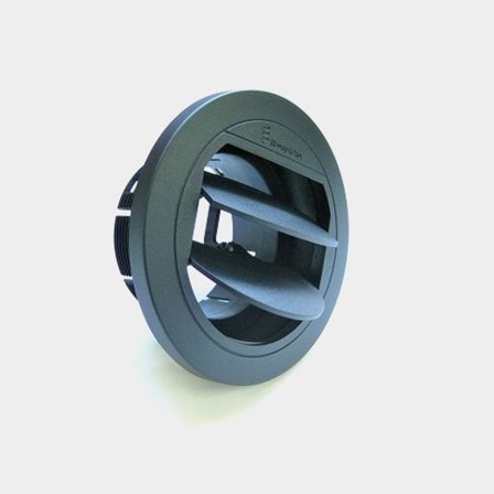 Outlet Eberspächer, 50 mm, closable, plastic, black