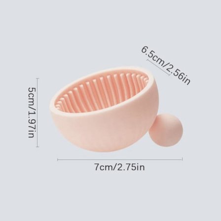 Silikone Makeupbørste Renseskål Foundation Makeupbørste Scrub Pink