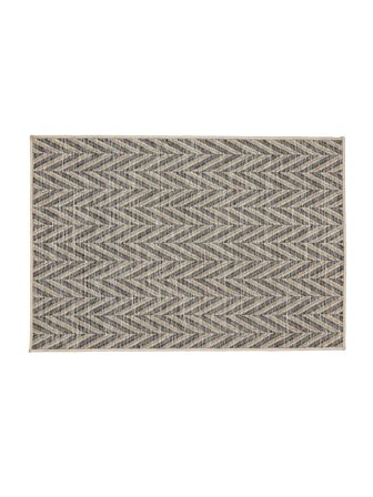 Polypropylène Paillasson Amalfi Doormat Gris Foncé/Beige Lavable