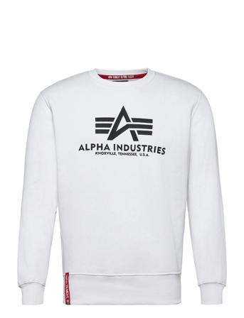 Basic Sweater Sweat-shirt Tröja Vit Alpha Industries