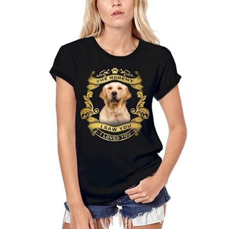 Ekologisk T-shirt dam Golden Retriever Dog - Valp Moment I Saw You I Loved You – Golden Retriever Dog - Moment I Saw You I Loved