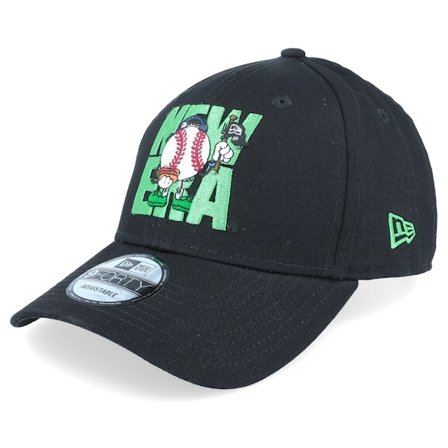 New Era - Black adjustable Czapka Z Daszkiem - Camp Patch 9FORTY New Black Adjustable @ Hatstore