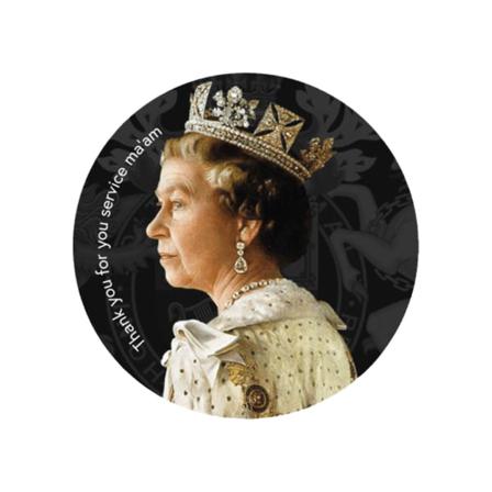 Tack För Din Tjänst Ma'am Queen Elizabeth Ii Klistermärke - Ri