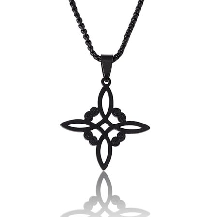Irsk-Keltisk Knute Halskjede Hekseknute Choker Kjede Wiccan Symbol Anheng Vintage Beskyttelse Smykker for Menn Kvinner
