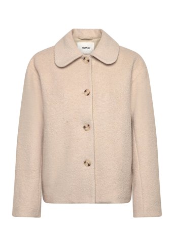 Monki Button Jacket - Cream - S