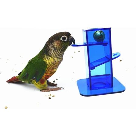 Papegøyefôringsspill med bjelle, fugletreningsspill, interaktivt intelligensleketøy for papegøyer, undulater, kakaduer, konurer