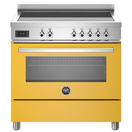 Bertazzoni PRO95I1EGIT Professional induktionsspis med singelugn, 90 cm, gul | Vitvaror > Induktionshällar > Induktionsspis | Bagaren och Kocken