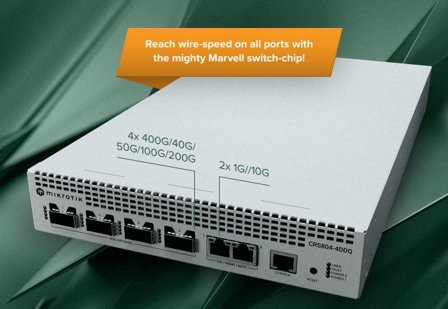 MikroTik Cloud Router Switch CRS804 DDQ with RouterOS L6