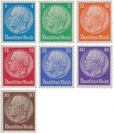 Tyske Rige 1932 - MICHEL 467-473 - Postfrisk