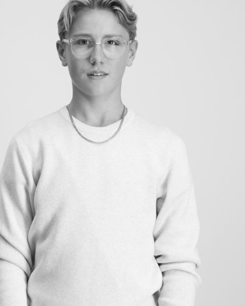 Jack & Jones JPRBLAMILANO STITCH KNIT CREW NECK Kremfarget Genser Gutt - Kids Brand Store