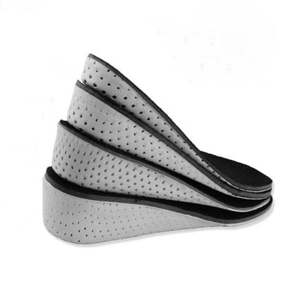 IC Height Højdesåler til Kvinder Mænd Usynlig Boost Højdesåler Sort 2.5cm