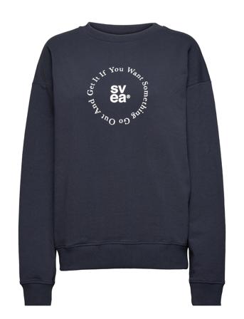 W. Over D Crew Neck Blue Svea