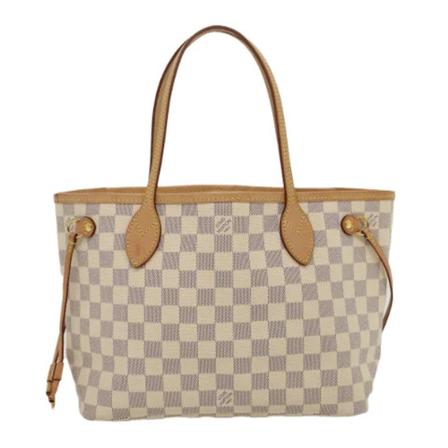 Louis Vuitton Vintage, White Canvas Louis Vuitton Neverfull Wit, Dames, Maat:ONE Size