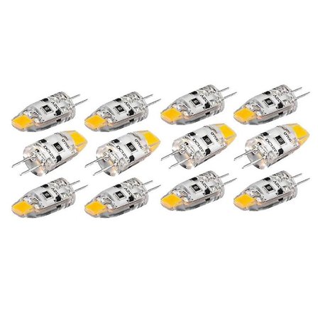 12 kpl G4 Led-lamppua 12v Dc himmennettävä Cob Led G4 -lamppu 1,5w 360 säteen kulma korvaamaan 15w halogeenilamppu ( [DB]