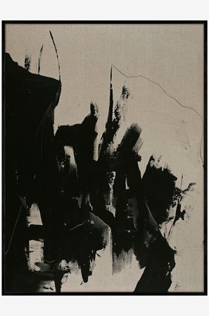 Malerifabrikken - Linmaleri / Without / 90x120 Cm / svart ramme - Beige - Bilder & skilt - 90X120 - Fra Homeroom