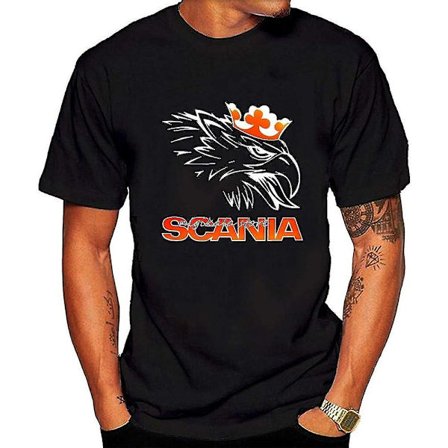 Crazy Top Tee Casual Herr O-ringad Casual T-shirts Scania Logo Herr Rundhalsade Toppar Svart Storlek S 3xl Kortärmade T-shirts Svarta -vuxen, 3xl