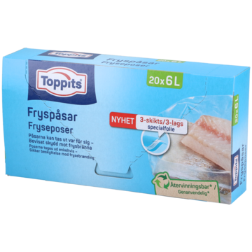 Fryspåsar Toppits 6L 20-Pack