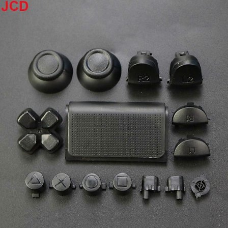 JCD 1 set 18 färger Komplett Set Joysticks D-pad R1 L1 R2 L2 Riktningsknapp AB XY Knappar För PS4 Pro Slim JDS 040 JDM 040 Kontroller