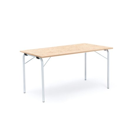 Klapptisch NICKE, 1400x700x720 mm, verzinkt, Linoleum beige