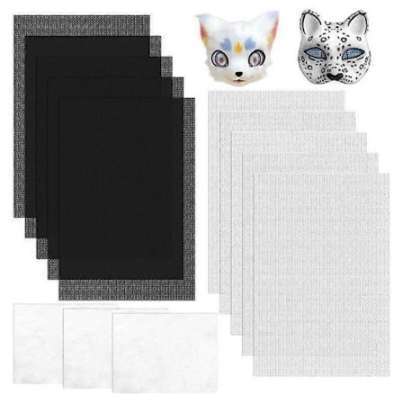 10 Ark Fursuit Øjne Mesh Vandtæt Printbar Pvc Øjen Mesh Ark Til Furry Cosplay Rekvisitter Fursuits Håndværk Fremstilling Hvid