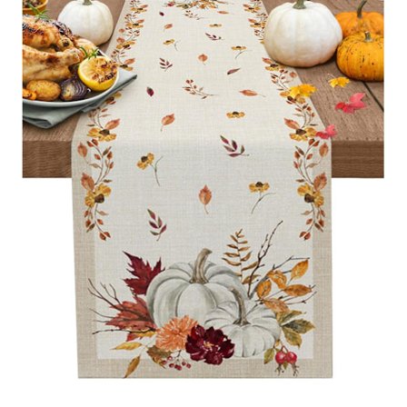 Bordløber - Græskar ahornblad bryllup rustik indretning bordløber julepynt