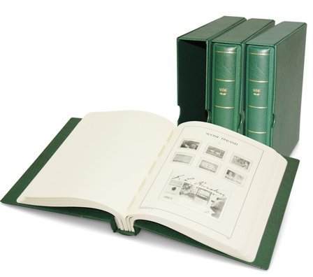 Finland - SF-frimærkealbum 1856-2024 - 3 album med kassetter