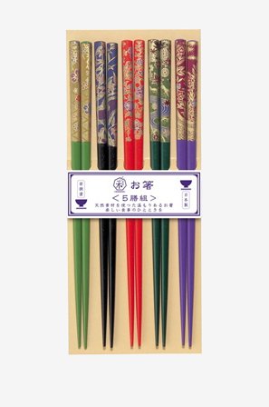 Kawai - Syömäpuikot Kawai 5-pack - Ruskea - Aterimet - - Homeroom