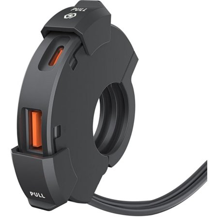 USB-telefonoplader til motorcykel, hurtigoplader til motorcykel QC3.0 Dobbelt USB dobbeltoplader A Type-C IP65 Vandtæt Egnet til tablet/telefon/na