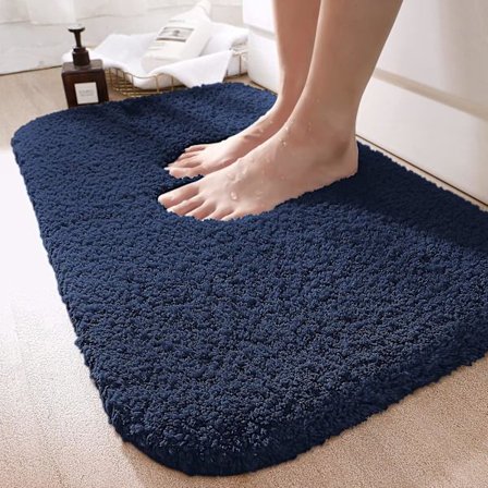 Bademåtte 50 x 80 cm, Absorberende Skridsikker Badeværelsesmåtte, Badeværelsesmåtte