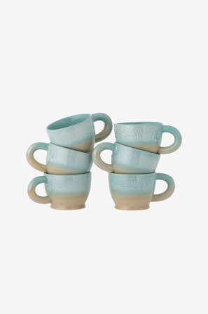 Bloomingville - Safie Krus, 6-pak - Grøn - Kopper & krus - Fra Homeroom