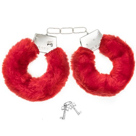 Pörröiset käsiraudat Punainen