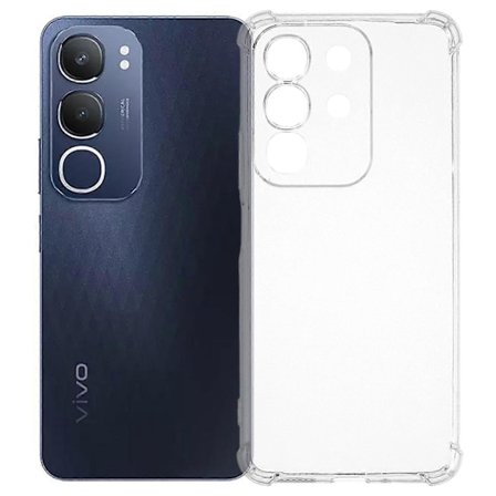 For vivo Y29 4G/T4x 5G Telefondeksel Forsterket Fire Hjørner Anti-Fall Klart TPU-deksel