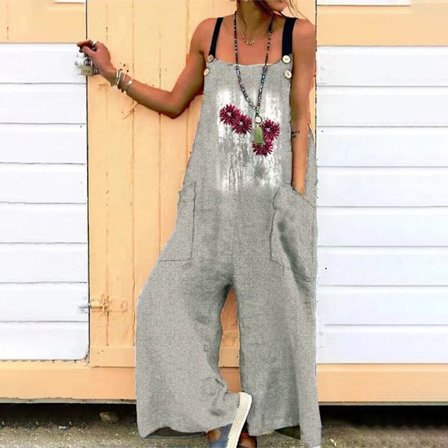 Kvinnor vida ben jumpsuits Bohemian långbyxor