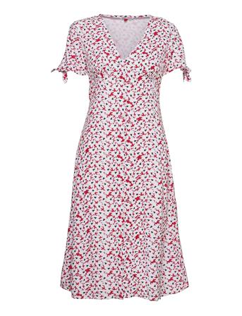 Tjw Printed Button Midi Dress Pink Tommy Jeans