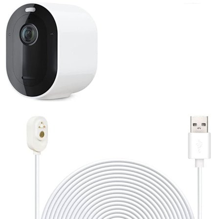 Kamera Lader Strømledning for Arlo Ultra 4k Uhd Magnetisk Erstatningsledning Vanntett Lader Uten Plugg Innendørs og Utendørs Bruk 5.2M