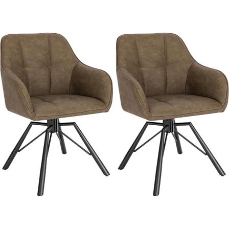 Rootzin pyörivät ruokasalin tuolit - Kääntötuolit - Mukavat istuimet - 360° kääntyvät, ergonominen muotoilu, kestävä rakenne - 58,5 cm x 82,5 cm x 54,