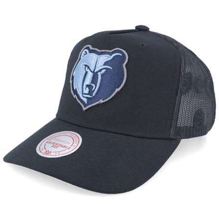 Mitchell & Ness - NBA Svart trucker Caps - Memphis Grizzlies Monogram Black A-frame Trucker @ Hatstore