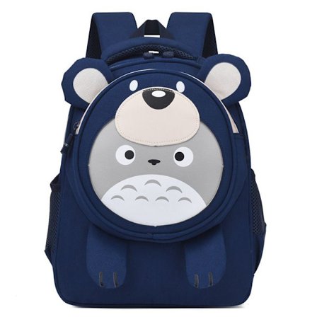 Student skolesekk barn skolesekk barnehage gutt og jente baby tegneserie søt barneveske vifte ryggsekk - marineblå