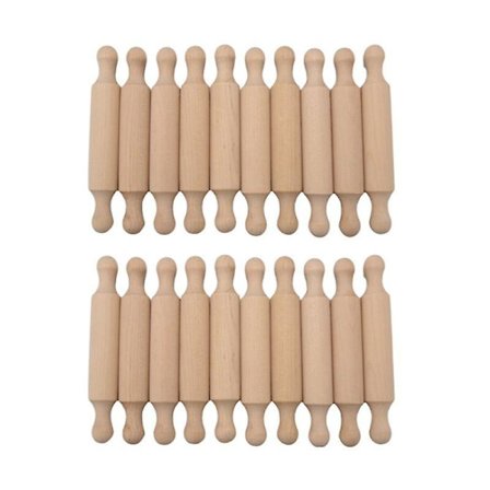 20 kpl Mini-kaulimia askarteluun, pieni puinen taikinarulla lapsille keittiön leivontaan Wo