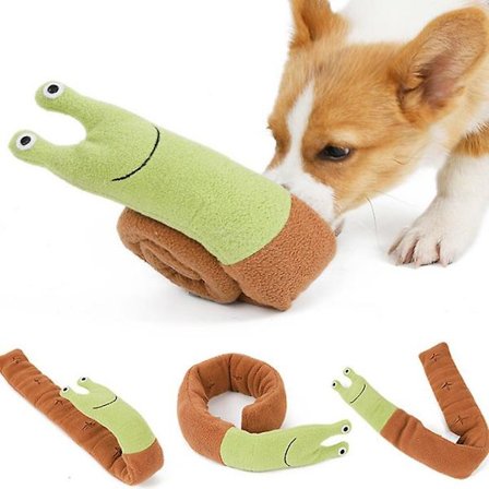 Husdjurssnigel Sniffed Toy Sniffing Snail Toy Interaktiv Hund Leksak Valp Sniffing Träning Leksak Hund Tugga Aktivitet Plysch Leksak
