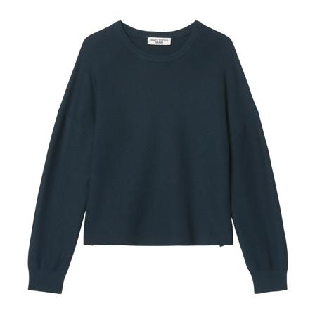 Marc O'Polo, Crewneck jumper in a relaxed fit Blauw, Dames, Maat:XL