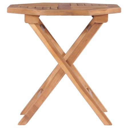 vidaXL Hopfällbart trädgårdsbord 45x45x45 cm massiv teak Brun