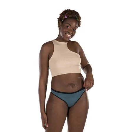 Fluyda Tanga Linea Basic Mutandina Assorbente Nero/Petrolio