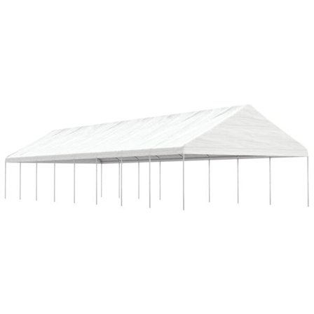 vidaXL Paviljong med tak vit 17,84x5,88x3,75 m polyeten