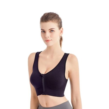 Vetoketjulliset urheiluliivit, plus-koko, juoksu, jooga, kuntoilu, musta L