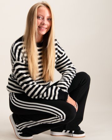 Kids ONLY NEWPIUMO L/S PULLOVER Svart Tröjor Tjej - Kids Brand Store