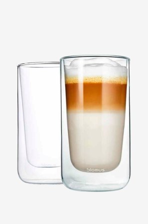 Blomus - Latte Macchiatoglas Nero 32 ml 2-pack - Transparent - Koppar & muggar - Från Homeroom