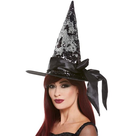 Musta Noidan Hattu Paljeteilla